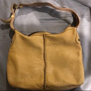Lucky Brand distressed yellow leather purse